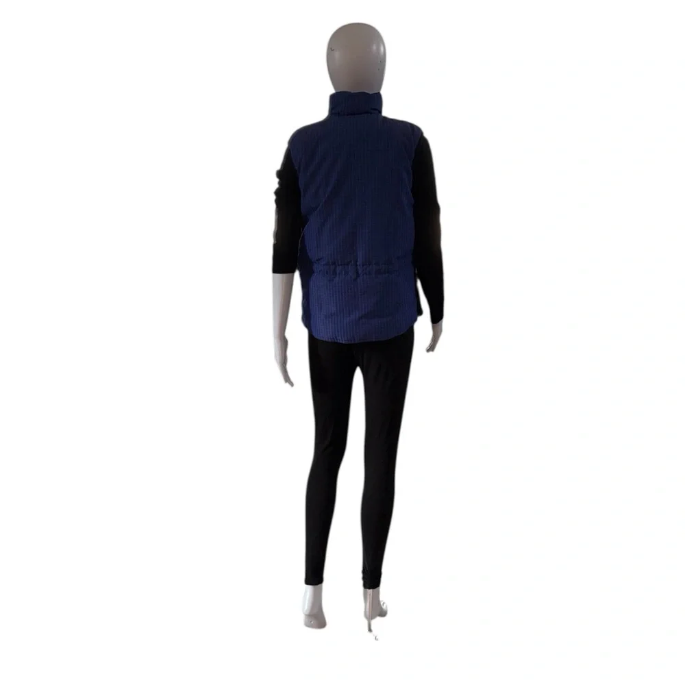 The North Face Blue and Black Quilted Vest